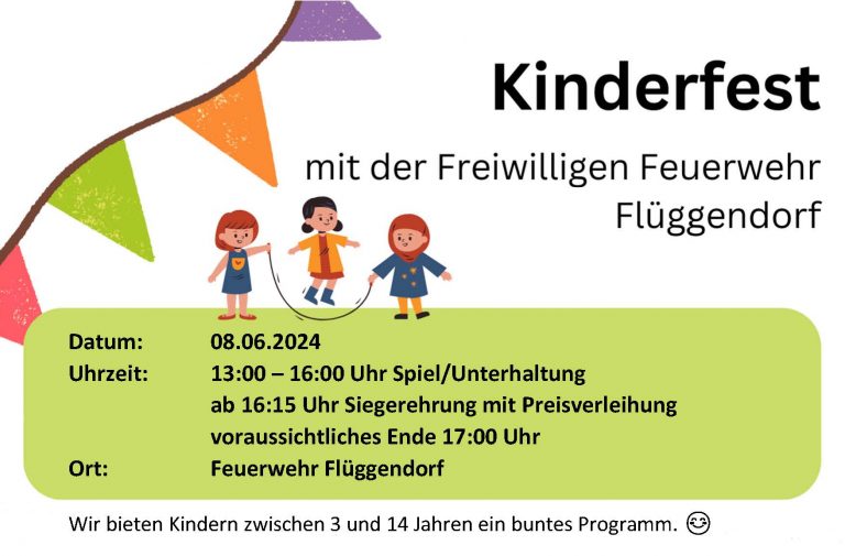 08.06.24 – Kinderfest der Feuerwehr Flüggendorf